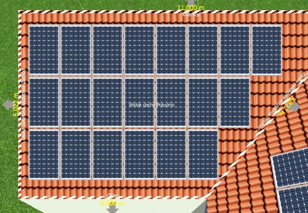 Projekt instalacji fotowoltaicznej na dachu