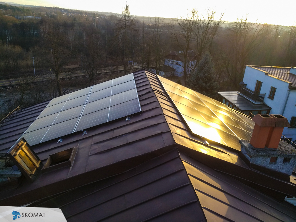 Kraków realizacja instalacji fotowoltaicznej na dachu domu w krakowie 6,4 k mocy instalacji