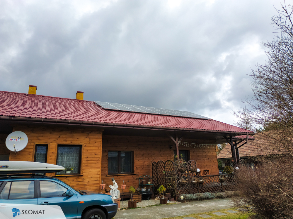 Fotowoltaika Koszycach Wielkich instalacja na dachu domu jednorodzinnego