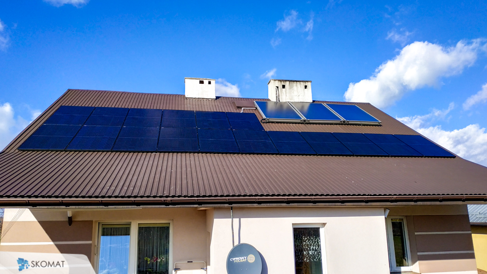 Fotowoltaika Paszczyna realizacja na dachu domu