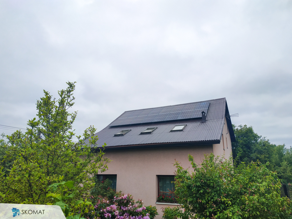 instalacja fotowoltaicznej w Zabierzowie na dachu domu
