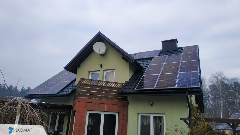 Realizacja instalacji fotowoltaicznej na dachach domów w miejscowości Wegrzce