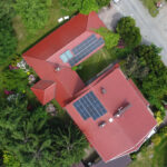 realizacja instalacji fotowoltaicznej w Brzesko widok z góry